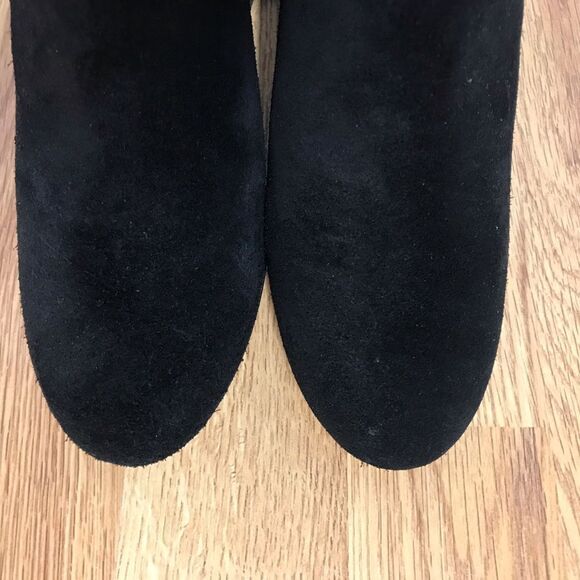 THURSDAY BOOT CO Highline Black‎ Suede Ankle Bootie Chunky Heel Size 5.5 - Picture 4 of 15